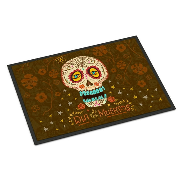 Carolines Treasures VHA3031JMAT Day of the Dead Door Mat Indoor Rug or Outdoor Welcome Mat 24x36 Doormat  36"L x 24"W