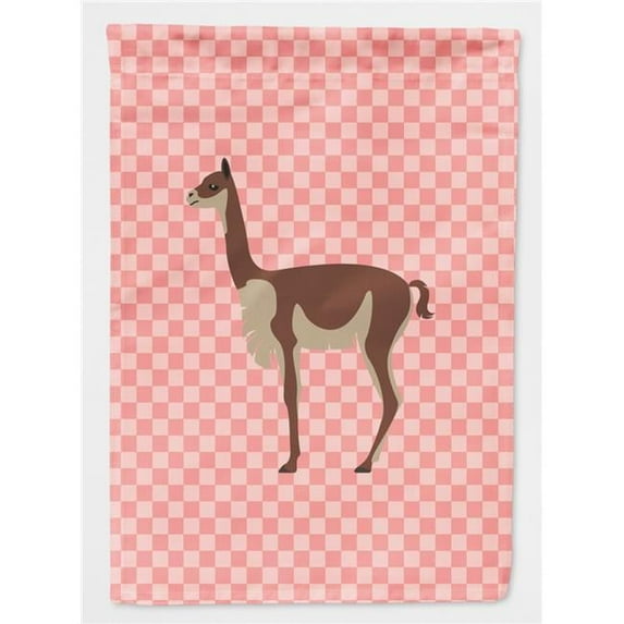 Caroline's Treasures BB7917GF Vicugna or Vicuna Pink Check Flag Garden Size , Small, multicolor