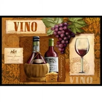 Carolines Treasures  Vino Wine Indoor & Outdoor Mat- 24 x 36 in.