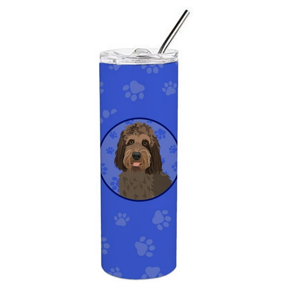 Carolines Treasures WDK1078TBL20 Doodle Tricolor Design3 Stainless Steel 20 oz Skinny Tumbler Blue 20 oz multicolor