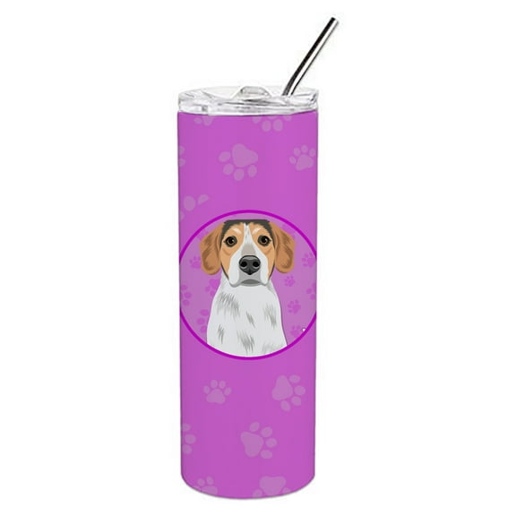 Carolines Treasures WDK1242TBL20 Beagle Tricolor Design2 Stainless Steel 20 oz Skinny Tumbler Pink 20 oz multicolor