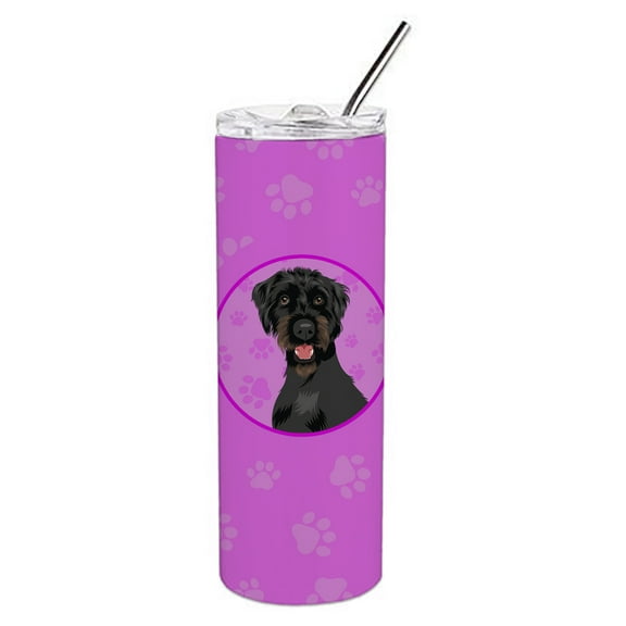 Carolines Treasures WDK1275TBL20 Doodle Black and Tan Stainless Steel 20 oz Skinny Tumbler Pink 20 oz multicolor