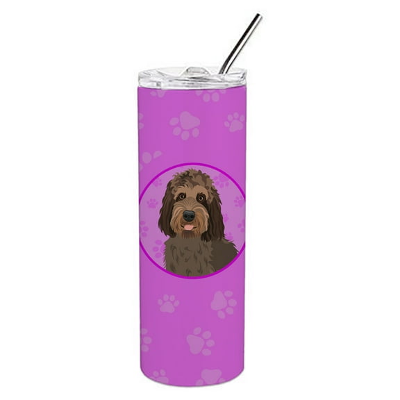 Doodle Tricolor #3 Stainless Steel 20 oz Skinny Tumbler 3 in x 8.25 in