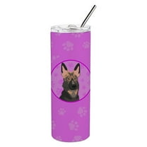 Carolines Treasures WDK1325TBL20 German Shepherd Puppy Stainless Steel 20 oz Skinny Tumbler Pink 20 oz multicolor
