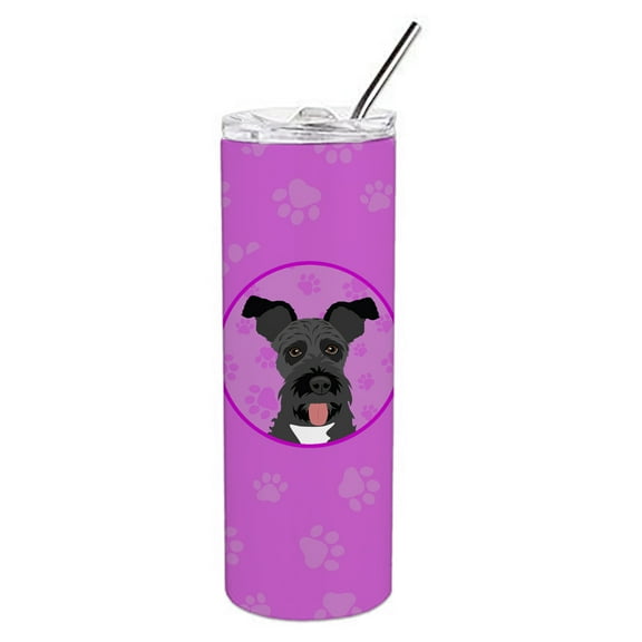 Carolines Treasures WDK1413TBL20 Schnauzer Black Design3 Stainless Steel 20 oz Skinny Tumbler Pink 20 oz multicolor