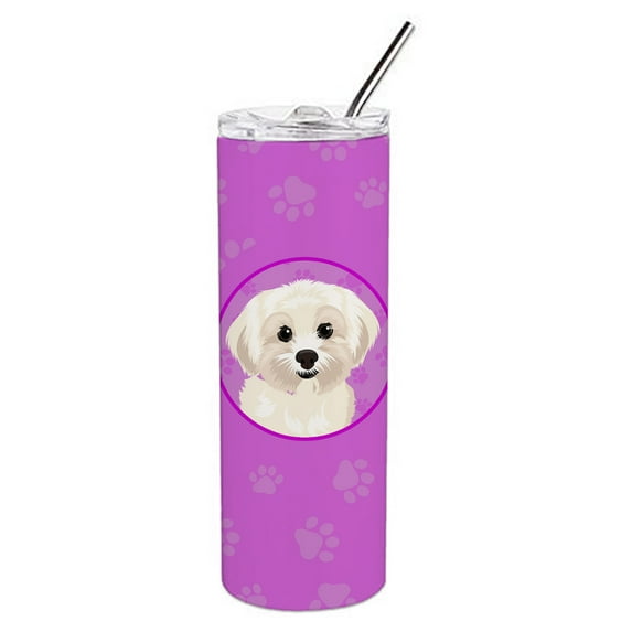 Carolines Treasures WDK1433TBL20 Shih-Tzu Gold Design4 Stainless Steel 20 oz Skinny Tumbler Pink 20 oz multicolor