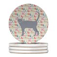 thumbnail image 1 of Carolines Treasures WDK2618RCS4 4 x 4 in. Unisex Russian Blue No.1 Cat Christmas Large Sandstone Coasters - Pack of 4, 1 of 3