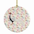 thumbnail image 1 of Silver Pheasant Christmas Ceramic Ornament 2.8 in x 2.8 in, 1 of 3