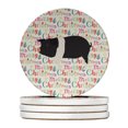 thumbnail image 1 of Carolines Treasures WDK2784RCS4 4 x 4 in. Unisex Hampshire Pig Christmas Large Sandstone Coasters - Pack of 4, 1 of 3