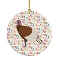 thumbnail image 1 of Bourbon Red Turkey Hen Christmas Ceramic Ornament 2.8 in x 2.8 in, 1 of 3