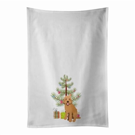 Carolines Treasures WDK3026WTKT 28 x 19 in. Unisex Doodle Liver No.4 Christmas White Dish Towels Kitchen Towel - Set of 2