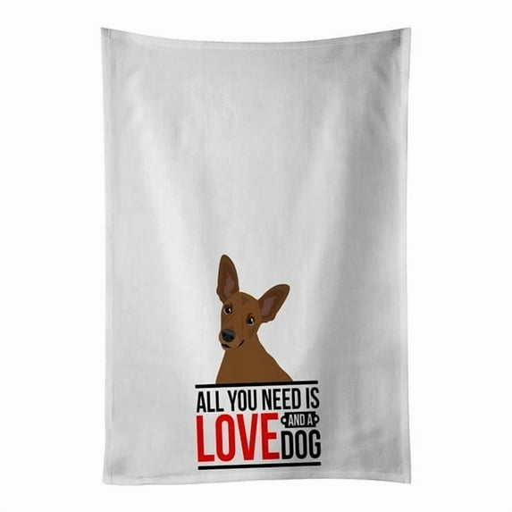 Carolines Treasures WDK3596WTKT 28 x 19 in. Unisex Chihuahua Chocolate No.1 White Dish Towels Kitchen Towel - Set of 2
