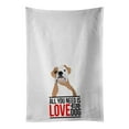 thumbnail image 1 of Carolines Treasures WDK3662WTKT 28 x 19 in. Unisex English Bulldog Fawn & White White Dish Towels Kitchen Towel - Set of 2, 1 of 3