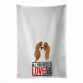 thumbnail image 1 of Carolines Treasures WDK3698WTKT 28 x 19 in. Unisex Cavalier King Charles Spaniel Blenheim No.1 White Dish Towels Kitchen Towel - Set of 2, 1 of 3