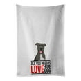 thumbnail image 1 of Carolines Treasures WDK3725WTKT 28 x 19 in. Unisex Pit Bull Blue No.3 White Dish Towels Kitchen Towel - Set of 2, 1 of 3