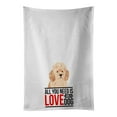 thumbnail image 1 of Carolines Treasures WDK3748WTKT 28 x 19 in. Unisex Poodle Toy Apricot No.2 White Dish Towels Kitchen Towel - Set of 2, 1 of 3