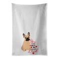 thumbnail image 1 of Carolines Treasures WDK3921WTKT 28 x 19 in. Unisex French Bulldog Fawn No.1 So Loved White Dish Towels Kitchen Towel - Set of 2, 1 of 3