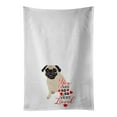 thumbnail image 1 of Carolines Treasures WDK4004WTKT 28 x 19 in. Unisex Pug Fawn No.2 So Loved White Dish Towels Kitchen Towel - Set of 2, 1 of 3