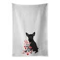 thumbnail image 1 of Carolines Treasures WDK4018WTKT 28 x 19 in. Unisex Schnauzer Black No.2 So Loved White Dish Towels Kitchen Towel - Set of 2, 1 of 3