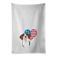 thumbnail image 1 of Carolines Treasures WDK4082WTKT 28 x 19 in. Unisex Beagle Tricolor Red Ticked No.3 Patriotic White Dish Towels Kitchen Towel - Set of 2, 1 of 3