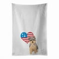 thumbnail image 1 of Carolines Treasures WDK4306WTKT 28 x 19 in. Unisex Yorkie Chocolate Puppy Patriotic White Dish Towels Kitchen Towel - Set of 2, 1 of 3