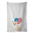 thumbnail image 1 of Carolines Treasures WDK4307WTKT 28 x 19 in. Unisex Yorkie Parti Patriotic White Dish Towels Kitchen Towel - Set of 2, 1 of 3