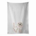 thumbnail image 1 of Carolines Treasures WDK4465WTKT 28 x 19 in. Unisex Pug No.3 Love White Dish Towels Kitchen Towel - Set of 2, 1 of 3