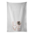 thumbnail image 1 of Bouvier des Flandres Love White Kitchen Towel Set of 2 Dish Towels 19 in x 28 in, 1 of 3