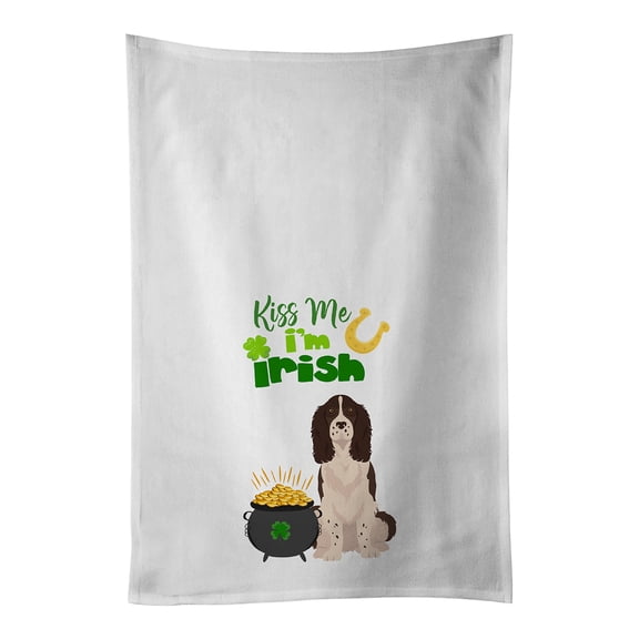 Carolines Treasures WDK4835WTKT Liver English Springer Spaniel St. Patricks Day White Kitchen Towel Set of 2 Dish Towels
