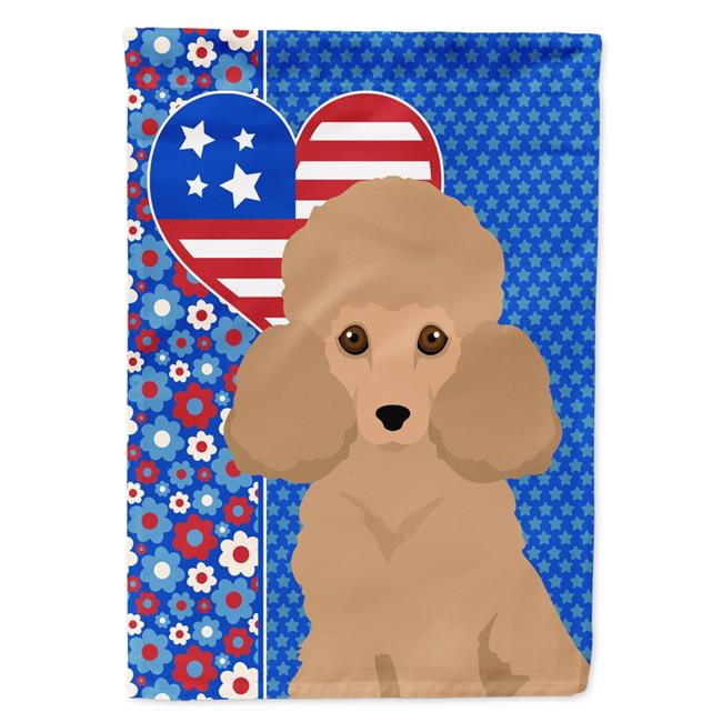 Carolines Treasures WDK5273GF 11.25 x 15.5 in. Toy Apricot Poodle USA American Garden Flag