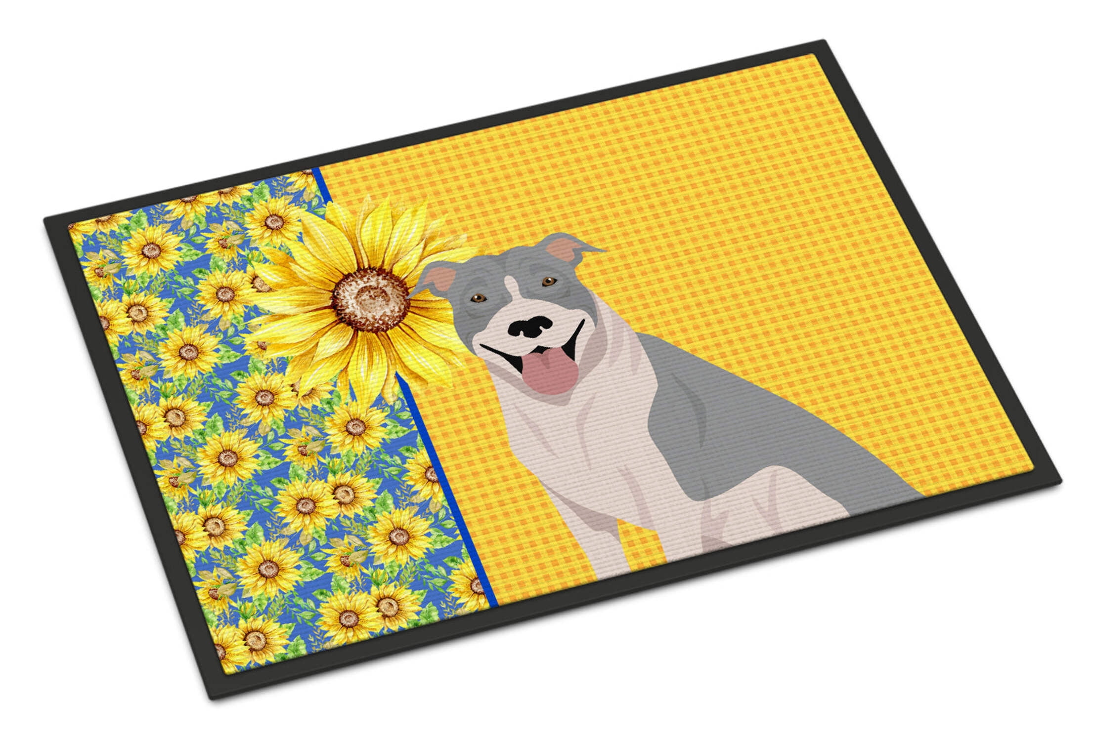 Carolines Treasures WDK5435MAT 18 x 27 in. Summer Sunflowers Brown