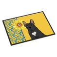 thumbnail image 1 of Carolines Treasures WDK5418MAT 18 x 27 in. Summer Sunflowers Black French Bulldog Indoor or Outdoor Mat, 1 of 7