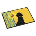 thumbnail image 1 of Carolines Treasures WDK5460MAT 18 x 27 in. Summer Sunflowers Standard Black Poodle Indoor or Outdoor Mat, 1 of 7