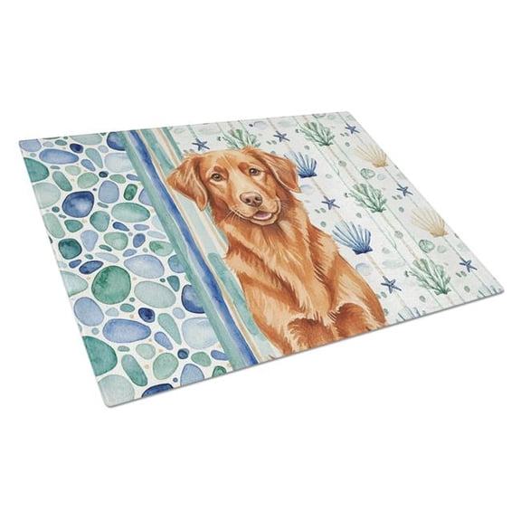 Carolines Treasures WDK7134LCB 11.25 x 15.25 in. Copper Nova Scotia Duck Tolling Retriever Coastal Sea Glass Cutting Board
