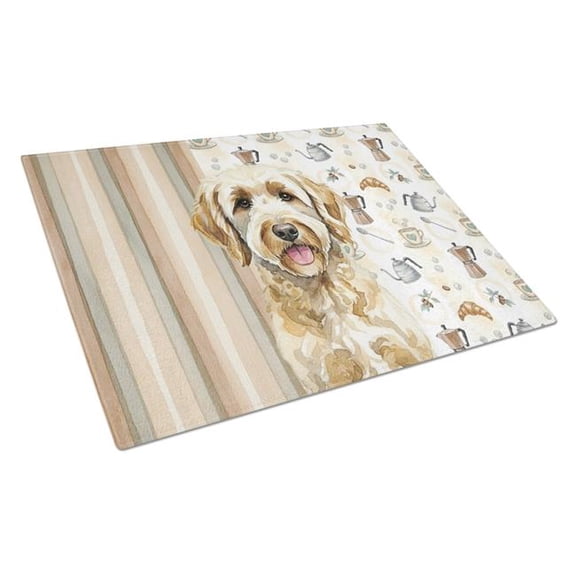 Carolines Treasures WDK7491LCB 11.25 x 15.25 in. Labradoodle Coffee Bar Glass Cutting Board