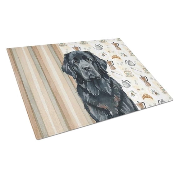 Carolines Treasures WDK7524LCB 11.25 x 15.25 in. Black foundland Coffee Bar Glass Cutting Board