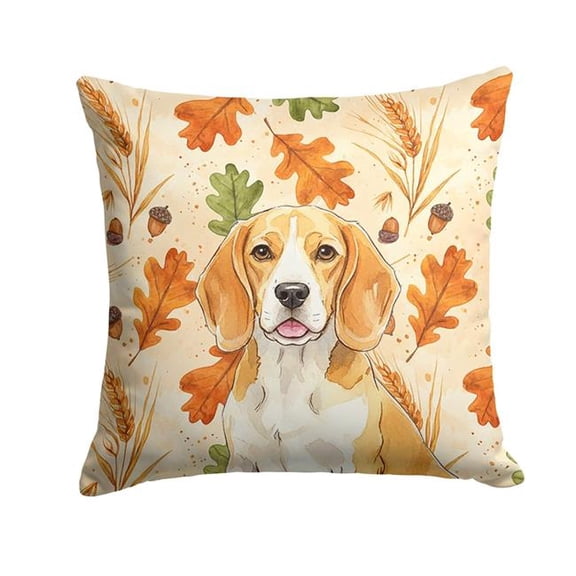 Carolines Treasures WDK7700PW1818 18 x 18 in. Lemon & White Beagle Heirloom Fall Throw Pillow