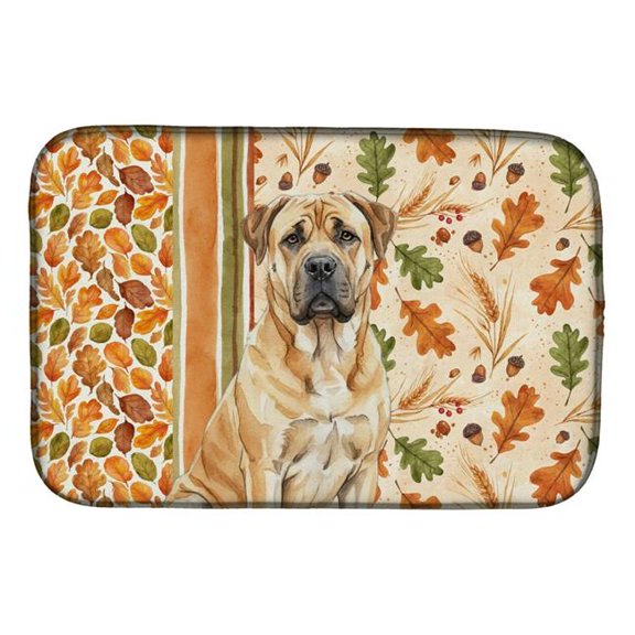 Carolines Treasures WDK7721DDM 21 x 14 in. Fawn Boer Boel Heirloom Fall Dish Drying Mat - Multi Color