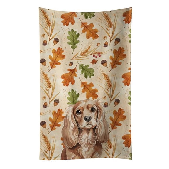 Carolines Treasures WDK7764KTWL 25 x 15 in. Ruby Cavalier Spaniel Heirloom Fall Kitchen Towel