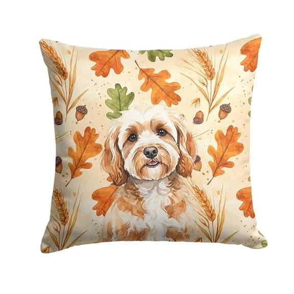 Carolines Treasures WDK7766PW1414 14 x 14 in. Cavapoo Heirloom Fall Throw Pillow