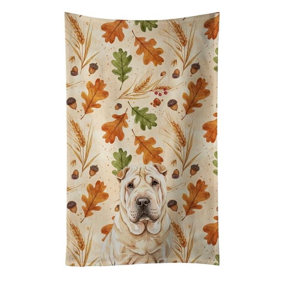 Carolines Treasures WDK8008KTWL 25 x 15 in. Shar Pei Heirloom Fall Kitchen Towel