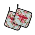 thumbnail image 1 of Carolines Treasures Wasp Shabby Chic Blue Roses Pair of Pot Holders 7.5HX7.5W multicolor, 1 of 3