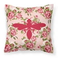 thumbnail image 1 of Carolines Treasures Wasp Shabby Chic Pink Roses Fabric Decorative Pillow 14Hx14W multicolor, 1 of 2
