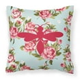 thumbnail image 1 of Caroline's Treasures BB1054-RS-BU-PW1818 Wasp Shabby Chic Blue Roses Canvas Fabric Decorative Pillow BB1054, 18H x18W, Multicolor, 1 of 2