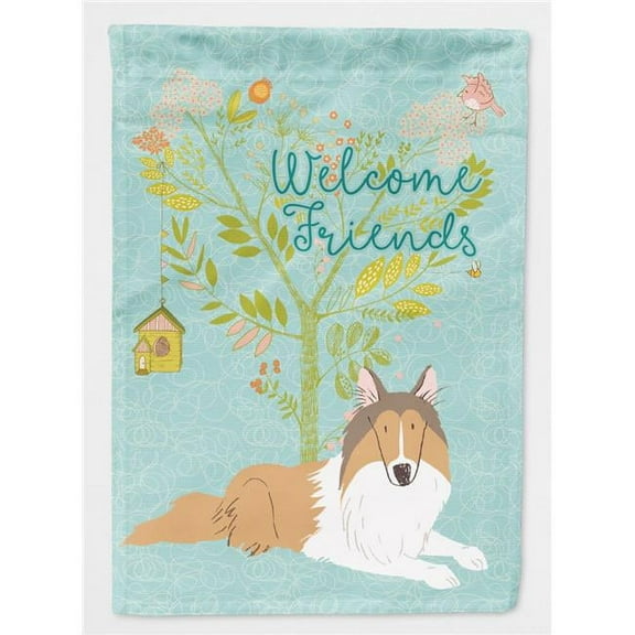 Carolines Treasures  Welcome Friends Collie Flag - Garden Size