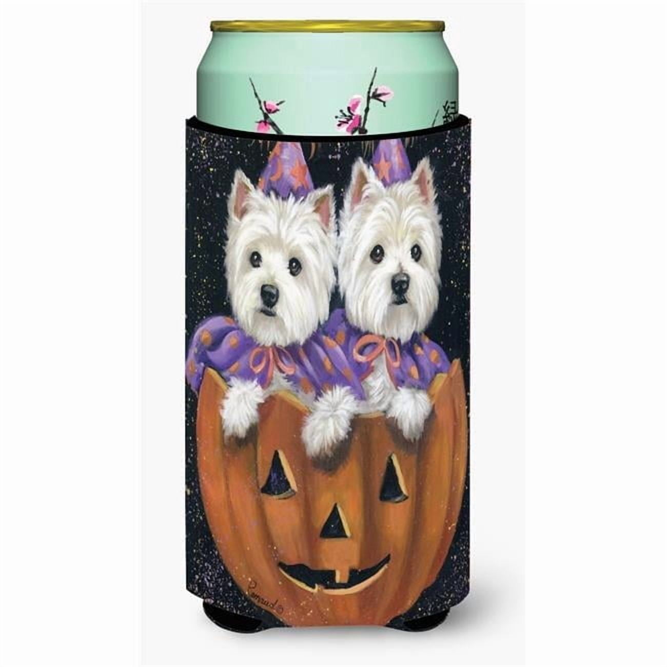 Carolines Treasures Westie Halloween Pumpkin Ride Tall Boy Hugger Tall Boy multicolor