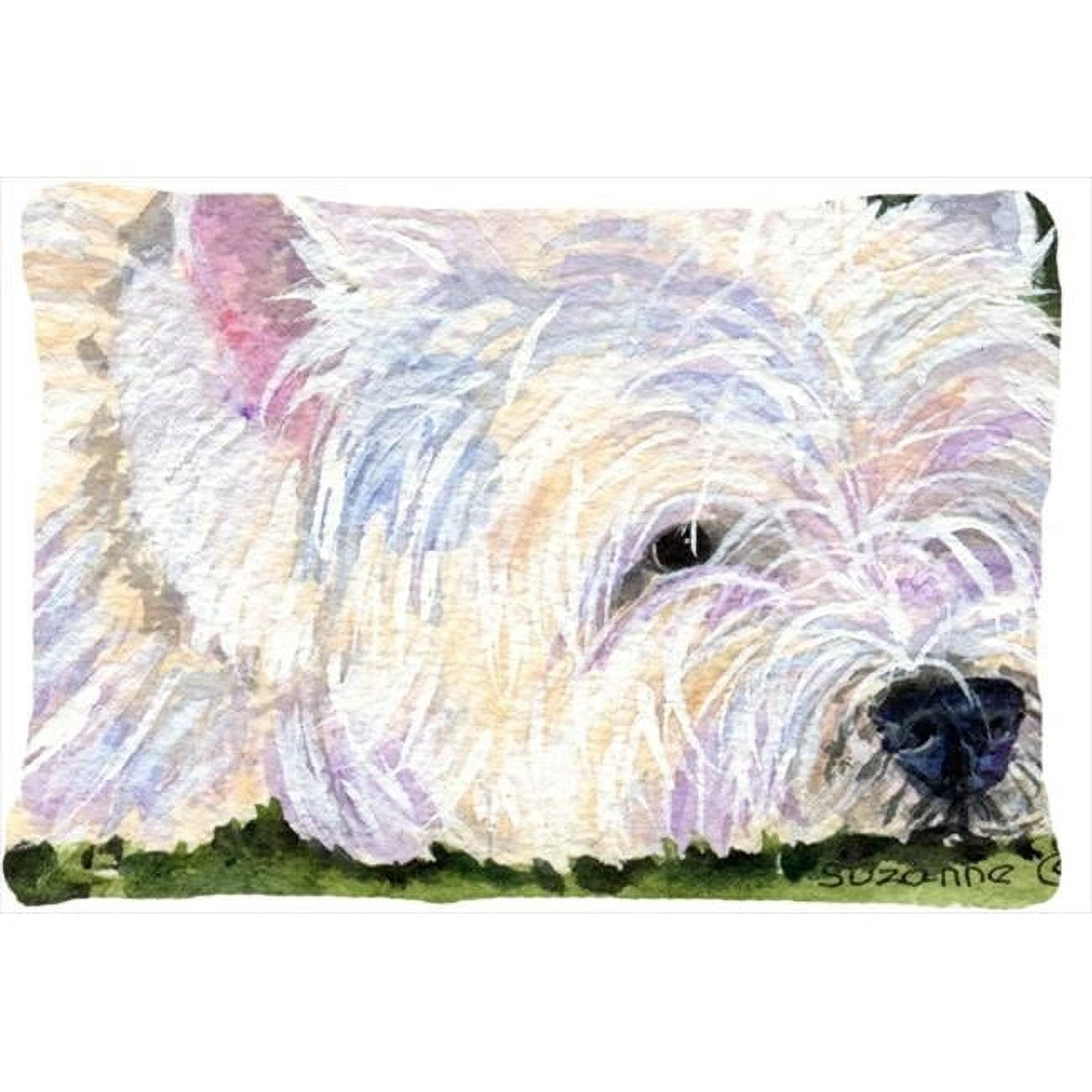 Carolines Treasures  Westie Indoor & Outdoor Decorative Fabric Pillow - 12 x 16 in.