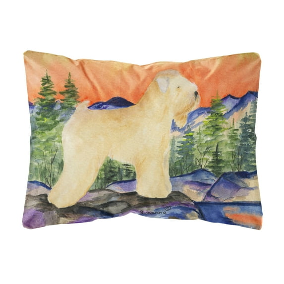 Caroline's Treasures SS8182PW1216 Wheaten Terrier Soft Coated Decorative Canvas Fabric Pillow, 12H x16W, multicolor