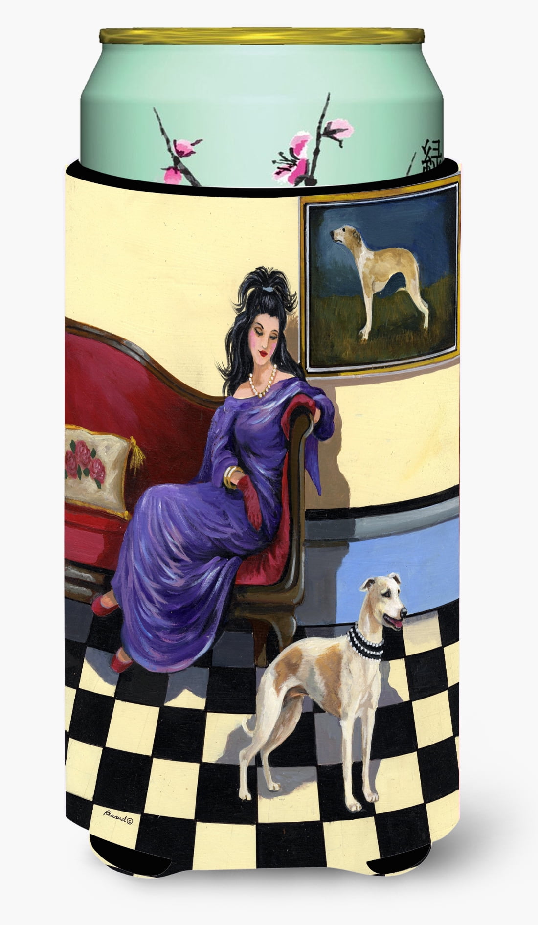 Carolines Treasures Whippet Elegance and Grace Tall Boy Hugger Tall Boy multicolor