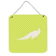 thumbnail image 1 of Carolines Treasures BB7752DS66 White Peacock Peafowl Green Wall or Door Hanging Prints, 6 x 6 in., 1 of 1